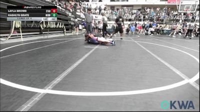 138 lbs Consi Of 4 - Layla Brown, Standfast vs Kashlyn Grate, Midwest City Bombers Youth Wrestling Club