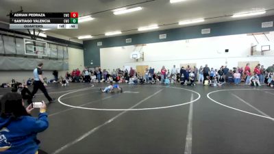 43 lbs Quarters - Adrian Pedraza, Cougar Wrestling Club vs Santiago Valencia, Cougar Wrestling Club