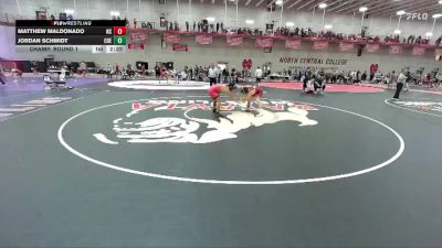 141 lbs Champ. Round 1 - Jordan Schmidt, Coe vs Matthew Maldonado, North Central