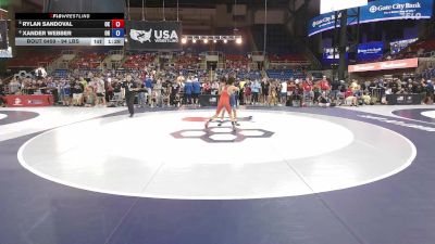 94 lbs 5th Place Match - Rylan Sandoval, OK vs Xander Webber, OH