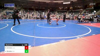 55 lbs Round Of 16 - Henry Grimm, Cushing Tigers vs Jett Brooks, Raw