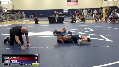 123 lbs Quarterfinal - Loretta Lopez, Vanguard vs Alicia Frank, University Of Providence