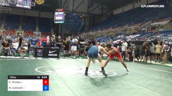 132 lbs Cons 64 #2 - Dreyzon Phillips, Iowa vs Maverick Caldwell, Utah