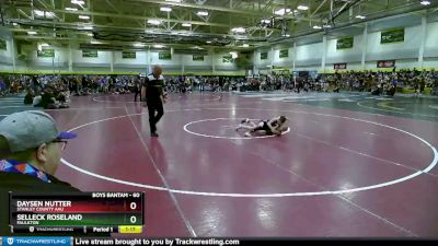 60 lbs Champ. Round 2 - Daysen Nutter, Stanley County AAU vs Selleck Roseland, Faulkton