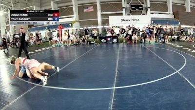 165 lbs Cons. Round 6 - Jonah Ware, Utah vs Tony Passetti, Hawaii