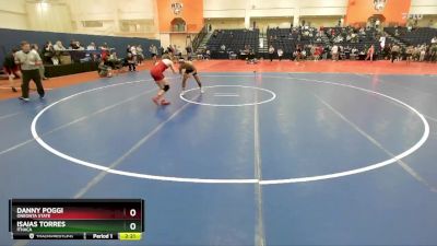 133 lbs Quarterfinal - Isaias Torres, Ithaca vs Danny Poggi, Oneonta State