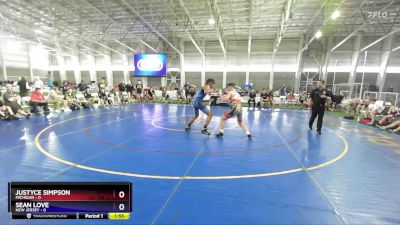 165 lbs Placement Matches (8 Team) - Justyce Simpson, Michigan vs Sean Love, New Jersey