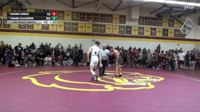 141 lbs 1st Place Match - Zavier Cerda, Fresno City College vs Chase Claassen, Santa Rosa Junior College