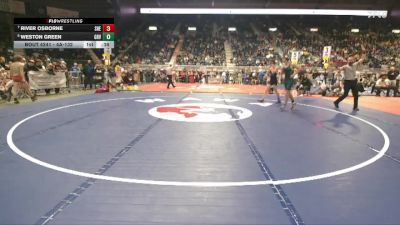 4A-132 lbs Cons. Round 2 - River Osborne, Sheridan vs Weston Green, Green River