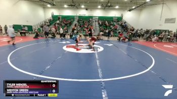 126 lbs Quarterfinal - Tyler Wenzel, Powell Wrestling Club vs Weston Green, Green River Grapplers Wrestling