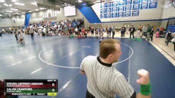 67 lbs Champ. Round 1 - Steven (Jeffery) Deboom, Wasatch Wrestling Club vs Calvin Crawford, Pleasant Grove