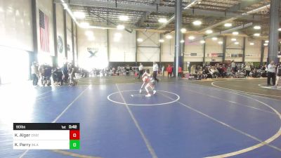 90 lbs Consi Of 8 #2 - Kyler Alger, Crater Mat Club vs Kyler Parry, Inland Northwest Training Center