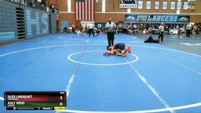 144 lbs Quarterfinal - Alex Lindquist, Viewmont vs Kolt Redd, Logan