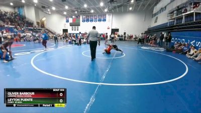 105 lbs 3rd Place Match - Oliver Barbour, Laramie Middle School vs Leyton Puente, Carey Jr High