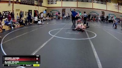 100 lbs Round 8 (10 Team) - Blaise Wilson, The Compound vs Jayden Jacobs, Virginia Patriots