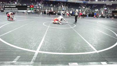 148 lbs 3rd Place - Wyatt Fisher, Eierman Elite vs Weston Manuel, Cherokee Trail HS