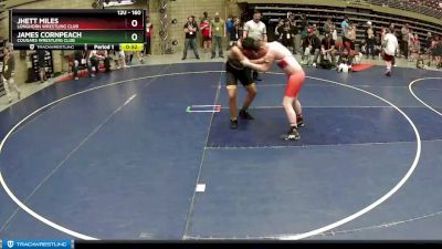 160 lbs Cons. Round 3 - James Cornpeach, Cougars Wrestling Club vs Jhett Miles, Longhorn Wrestling Club