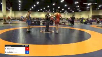 87 kg Quarterfinal - Brodey Beckman, Hill Country Wrestling Club vs Chase McCleish, Team Valley Wrestling Club