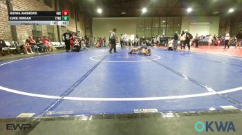 110 lbs Consi Of 4 - Kiowa Andrews, Berryhill Wrestling Club vs Luke Jordan, Team Tulsa Wrestling Club