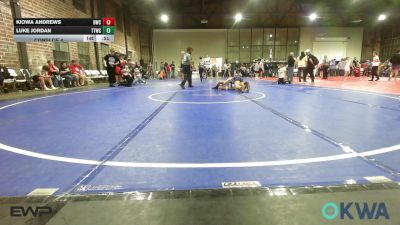 110 lbs Consi Of 4 - Kiowa Andrews, Berryhill Wrestling Club vs Luke Jordan, Team Tulsa Wrestling Club