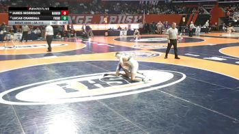 3A 113 lbs Cons. Round 2 - Lucas Crandall, Palatine (Fremd) vs James Morrison, Aurora (Marmion Academy)