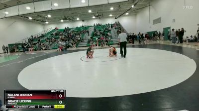 135 lbs Quarterfinal - Gracie Licking, Pinedale vs Nalani Jordan, Powell