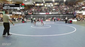 135 lbs 5th Place Match - Angela Barreras, Leoti Wichita County HS vs Eden Hill, Fredonia HS