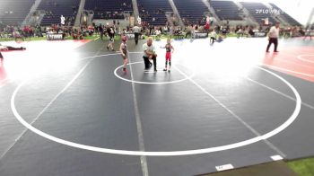 46 lbs 3rd Place - Ronin Guizar, Powerline Wrestling vs Ava Harris, Illinois Valley Mat Club