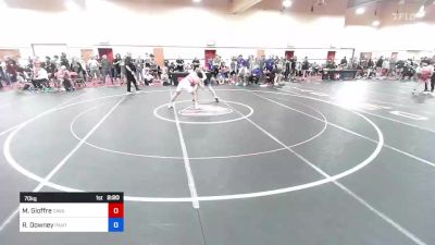 70 kg Cons 16 #2 - Michael Gioffre, Cavalier Wrestling Club vs Ryder Downey, Panther Wrestling Club RTC