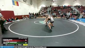 126 lbs 1st Place Match - Allyster Ingraham, Saratoga vs Hunter Boss, Jackson Hole