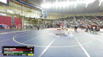 Girls 145 lbs Quarterfinal - Tayen Grover, Toppenish (Girls) vs Gisselle Ledesma-Diaz, Grandview (Girls)