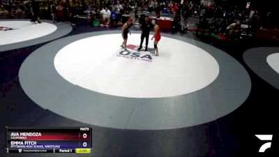 130 lbs Quarterfinal - Ava Mendoza, California vs Emma Fitch, Pittsburg High School Wrestling