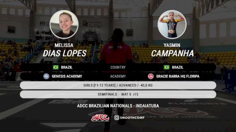 Yasmin Campanha vs Melissa Dias Lopes 2025 ADCC Brazilian Nationals