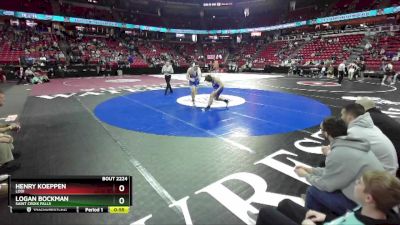 D2-285 lbs 3rd Place Match - Logan Bockman, Saint Croix Falls vs Henry Koeppen, Lodi