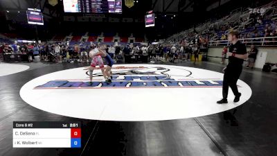 138 lbs Cons 8 #2 - Charlie DeSena, FL vs Kellen Wolbert, WI