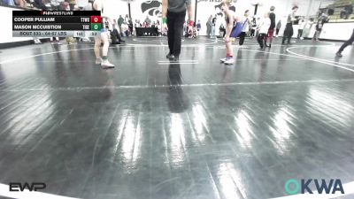 64-67 lbs Consi Of 4 - Cooper PULLIAM, Team Tulsa Wrestling Club vs Mason McCuistion, Tiger Trained Wrestling