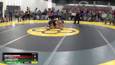 129 lbs 2nd Wrestleback (8 Team) - Weston Emmons, Heat Lightning vs Thunder Page, Team Missouri (MO)