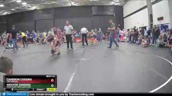 50 lbs Cons. Round 2 - Cameron Coggins, LWC Express vs Weston Sanders, Team Bear Wrestling Club