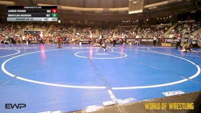 58 lbs Round Of 32 - James Evans, Bartlesville Wrestling Club vs Braylen Marion, Mat Psycho