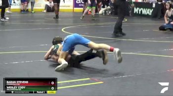 69 lbs Quarterfinal - Baran Stevens, Cassopolis WC vs Wesley Cody, Williamston WC