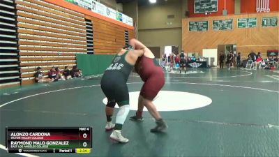 285 lbs Cons. Round 3 - Alonzo Cardona, Victor Valley College vs Raymond Malo Gonzalez, East Los Angeles College