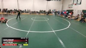95 lbs Semifinal - Lucas Stirling, Camel Kids Wrestling vs Wyatt Miller, Diamondville Wrestling Club