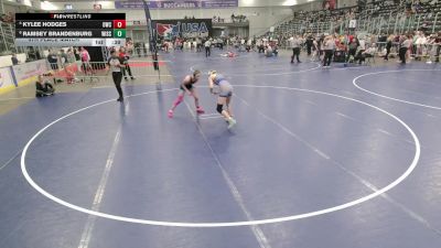 16U Girls - 125 lbs 5th Place Match - Kylee Hodges, Oakley Wrestling Club vs Ramsey Brandenburg, Wisconsin