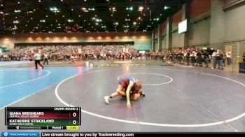 145 lbs Champ. Round 2 - Giana Breshears, Central Valley (Ceres) vs Katherine Strickland, Hazen High School