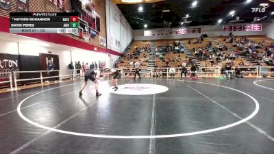 120 lbs Quarterfinal - Hayden Bohannon, Natrona County vs David Perez, Jackson Hole