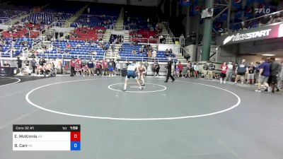170 lbs Cons 32 #1 - Evan McKinnis, Arkansas vs Brandon Carr, Pennsylvania