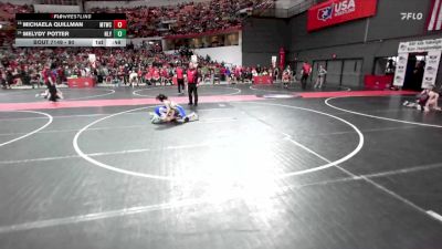 90 lbs Cons. Round 3 - Melydy Potter, New Lisbon Youth vs Michaela Quillman, Mauston Talons Wrestling Club