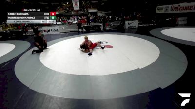 Cons. Round 2 - Yader Estrada, Norwalk High School Wrestling vs Mathew Hernandez, Salinas Valley Wrestling Club (SVWC)