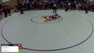 8U Boys - 45 lbs Cons. Round 1 - Quincy Smith, Avon Wrestling Club vs Myles Uhl, East Noble TUF Wrestling