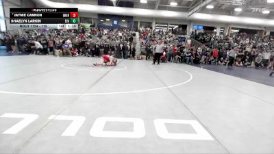 115 lbs Cons. Round 4 - Shaelyn Larkin, Evanston vs Jaynie Cannon, Granger